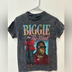 Biggie “The What” Mineral Washed Graphic T-Shirt Size SM